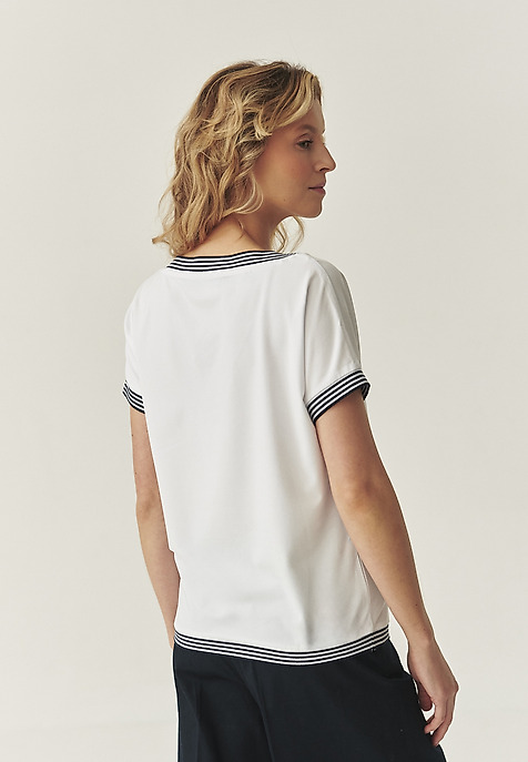 KNITTED BLOUSE WITH COTTON AND MODAL - KAJSALA WHITE 2