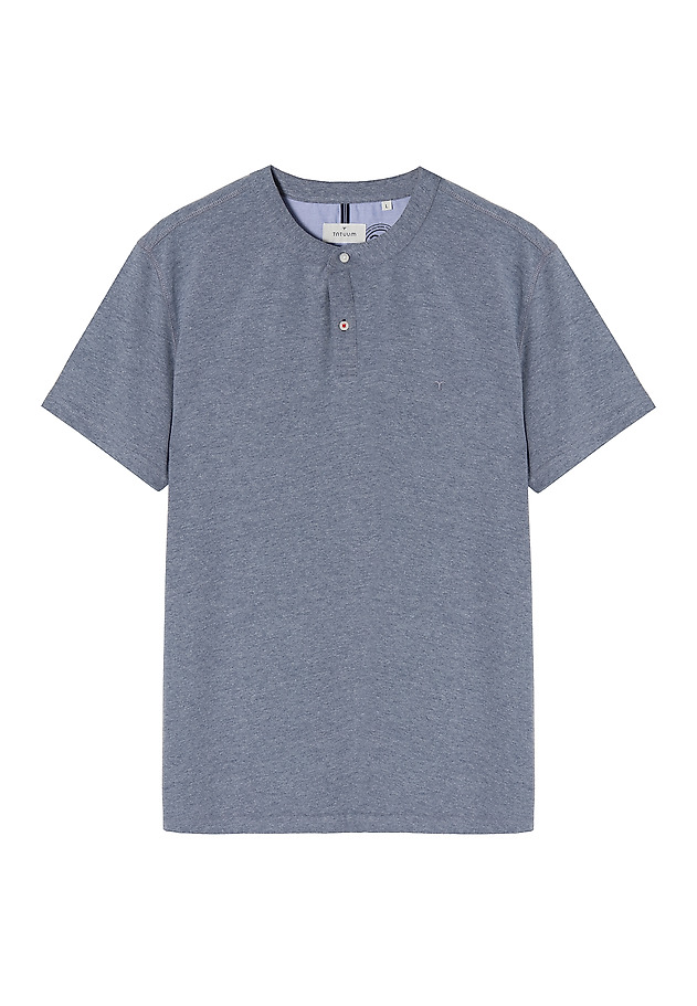 MEN'S POLO SHIRT WITHOUT A COLLAR SIMON 3 MEN'S POLO SHIRT WITHOUT A COLLAR SIMON 3 BLUE 5