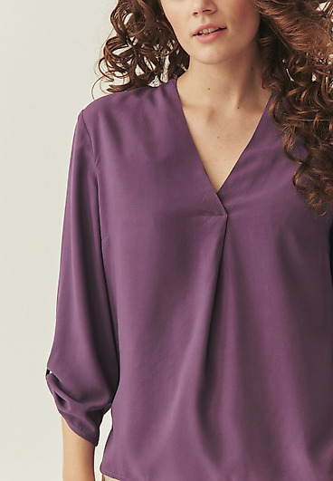 KLASYCZNA BLUZKA Z WISKOZY LENZING™ ECOVERO™ - ELMI KLASYCZNA BLUZKA Z WISKOZY LENZING™ ECOVERO™ - ELMI