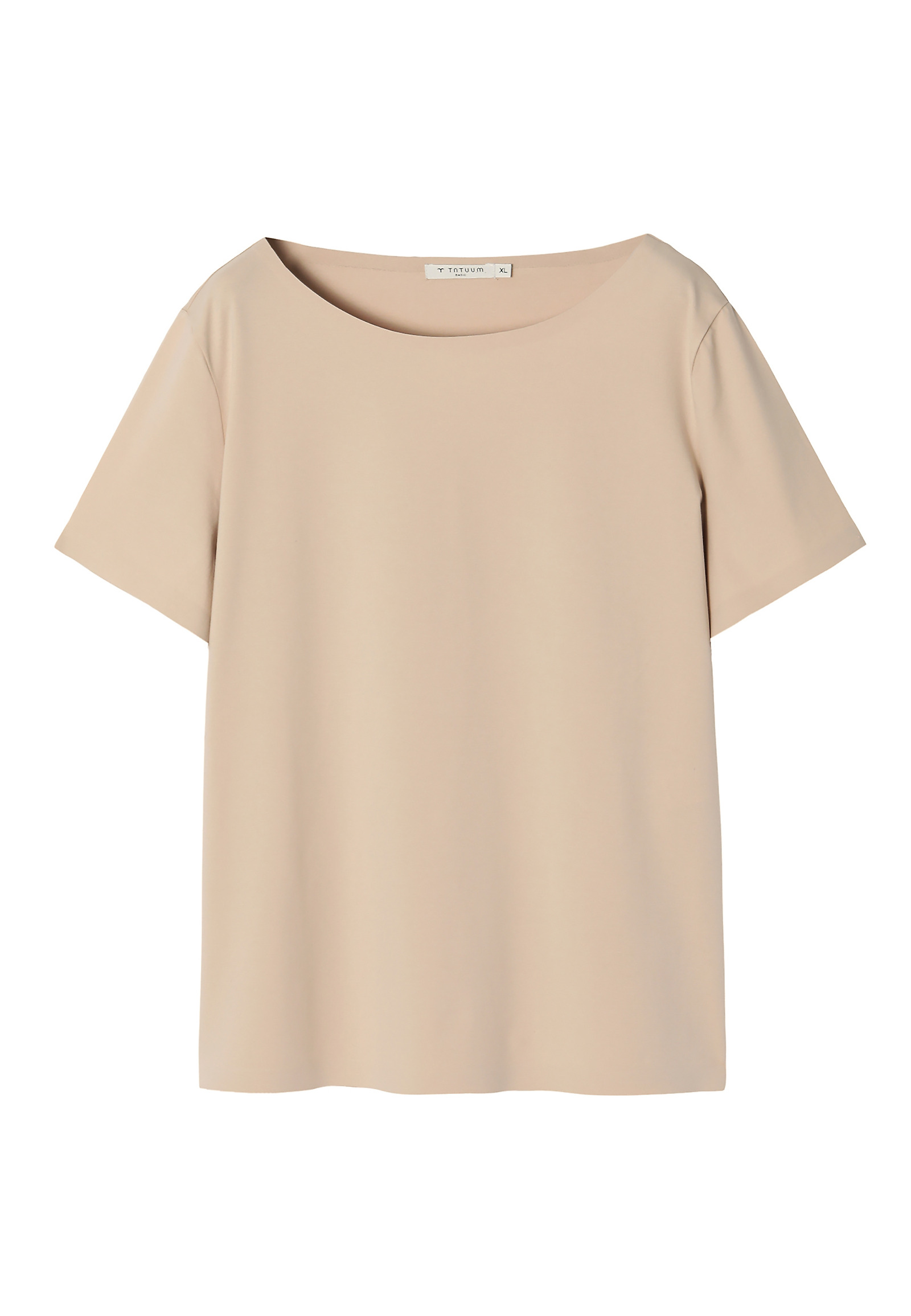 BLUZKA DAMSKA DZIANINOWA Z KRÓTKIM RĘKAWEM MIKAJA BLUZKA DAMSKA DZIANINOWA Z KRÓTKIM RĘKAWEM MIKAJA BEŻOWY 88911