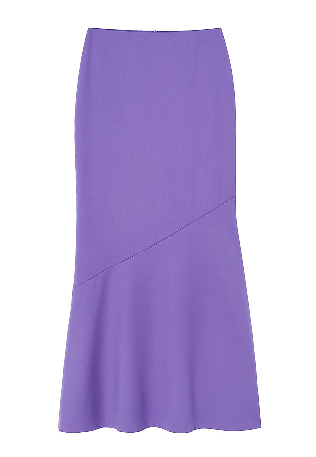 LADIES’ LONG WOOL SKIRT WITH AN ASYMMETRICAL CUT - PALOMA 1 LADIES’ LONG WOOL SKIRT WITH AN ASYMMETRICAL CUT - PALOMA 1 PURPLE 4
