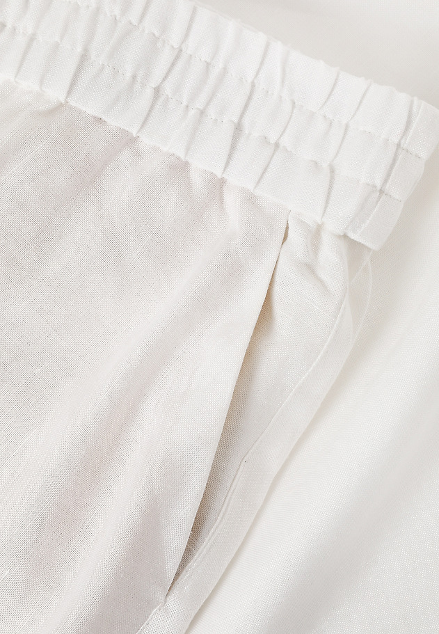 AIRY LINEN MIDI SKIRT - SAND AIRY LINEN MIDI SKIRT - SAND BIAŁY 5