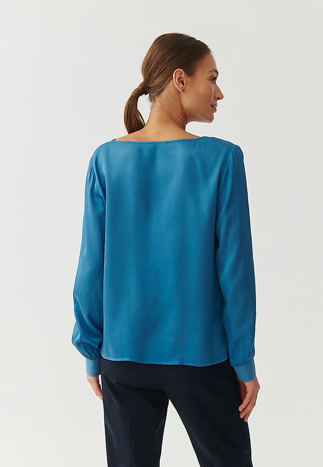 ŽENSKA BLUZA Z DOLGIMI ROKAVI - SANDRIKA ŽENSKA BLUZA Z DOLGIMI ROKAVI - SANDRIKA MODRA 3