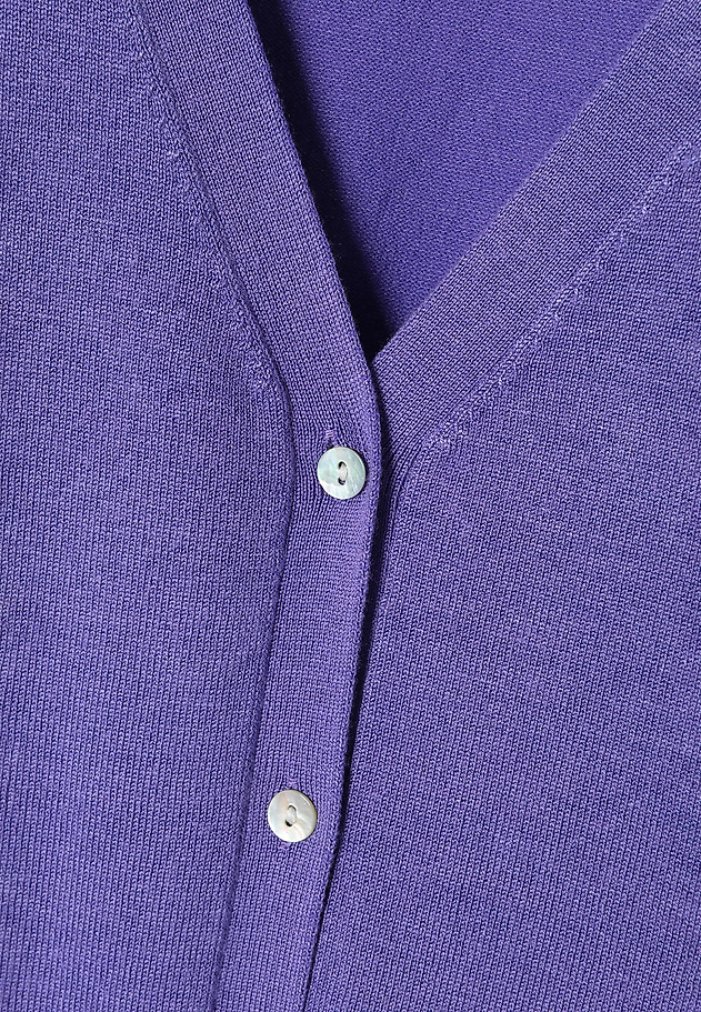 UNBUTTONED LADIES' SWEATER WITH V-NECKLINE - VERA UNBUTTONED LADIES' SWEATER WITH V-NECKLINE - VERA PURPLE 8