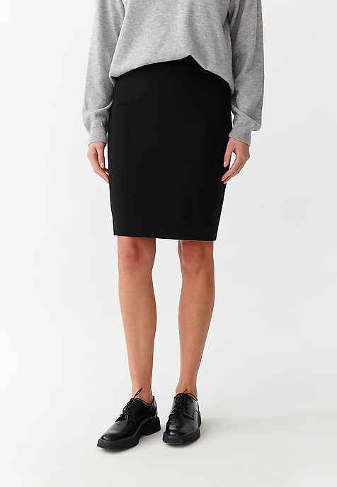 STYLISH LADIES’ PENCIL SKIRT - MONO 1 BLACK 2
