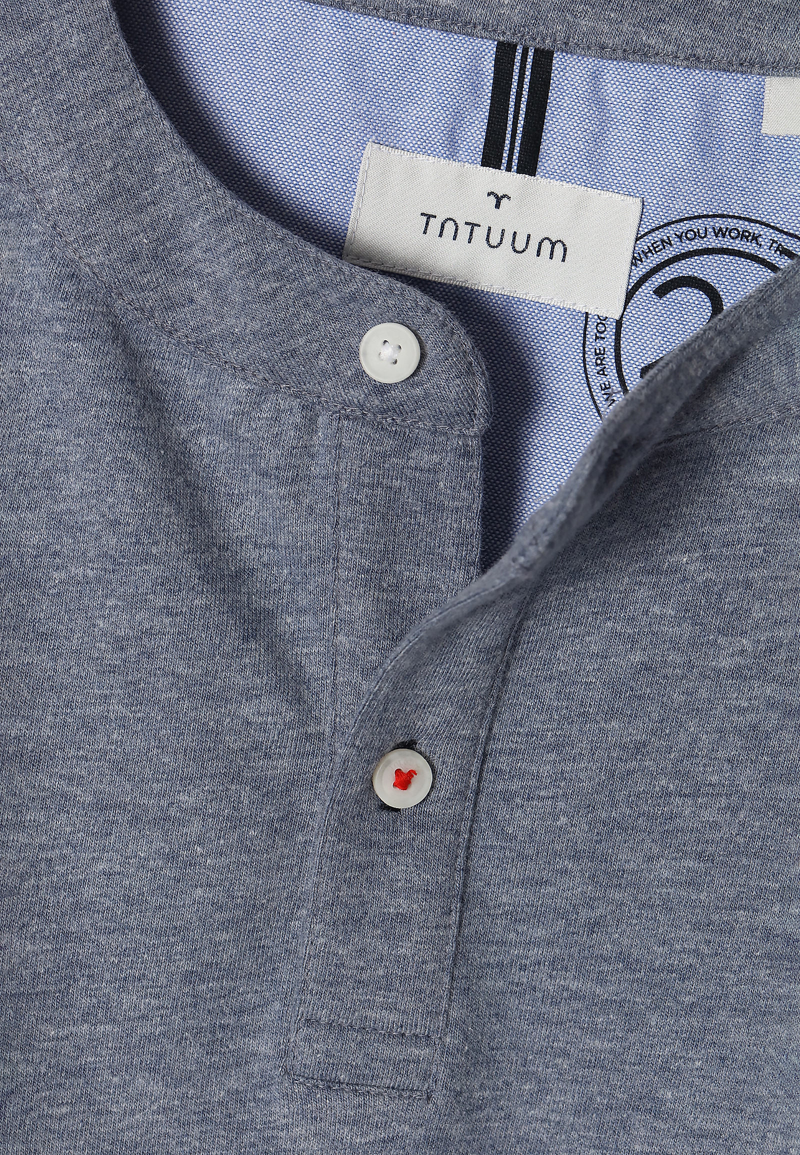 MEN'S POLO SHIRT WITHOUT A COLLAR SIMON 3 MEN'S POLO SHIRT WITHOUT A COLLAR SIMON 3 BLUE 80139