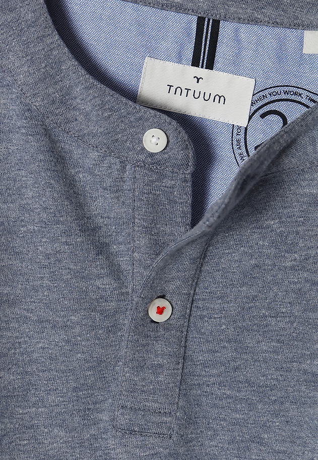 MEN'S POLO SHIRT WITHOUT A COLLAR SIMON 3 MEN'S POLO SHIRT WITHOUT A COLLAR SIMON 3 BLUE 6