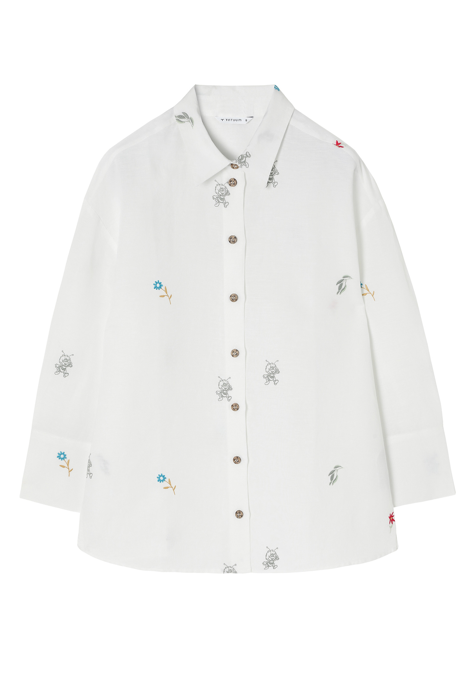 LINEN AND VISCOSE SHIRT - MAYANKA LINEN AND VISCOSE SHIRT - MAYANKA WHITE 110997