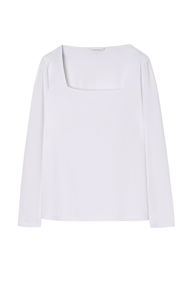 LADIES' BLOUSE WITH DIAMOND NECKLINE NOKA LADIES' BLOUSE WITH DIAMOND NECKLINE NOKA ECRU 5