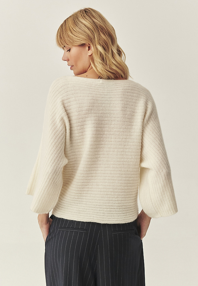 WOOL KIMONO SVETR - EMPIRE WOOL KIMONO SVETR - EMPIRE ECRU 2