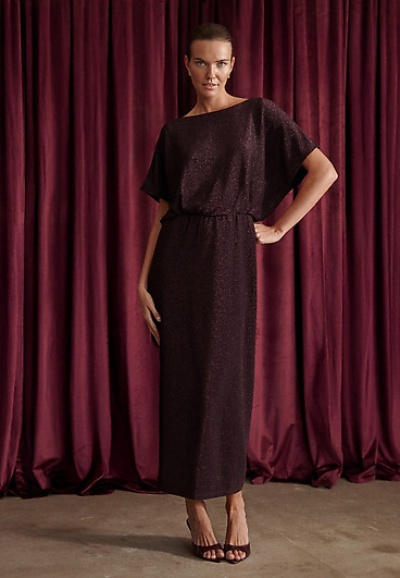 DŁUGA SUKIENKA Z METALICZNYM POŁYSKIEM - KATIE DŁUGA SUKIENKA Z METALICZNYM POŁYSKIEM - KATIE