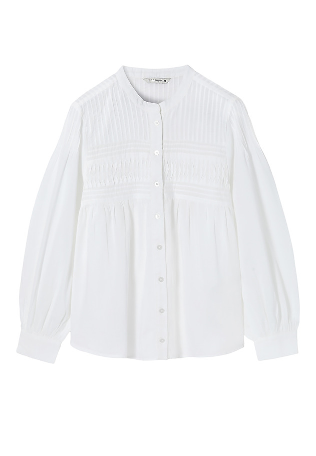 BATYSTOWA BLUZKA Z OZDOBYMI PRZESZYCIAMI BABTISTI BATYSTOWA BLUZKA Z OZDOBYMI PRZESZYCIAMI BABTISTI BIAŁY 7