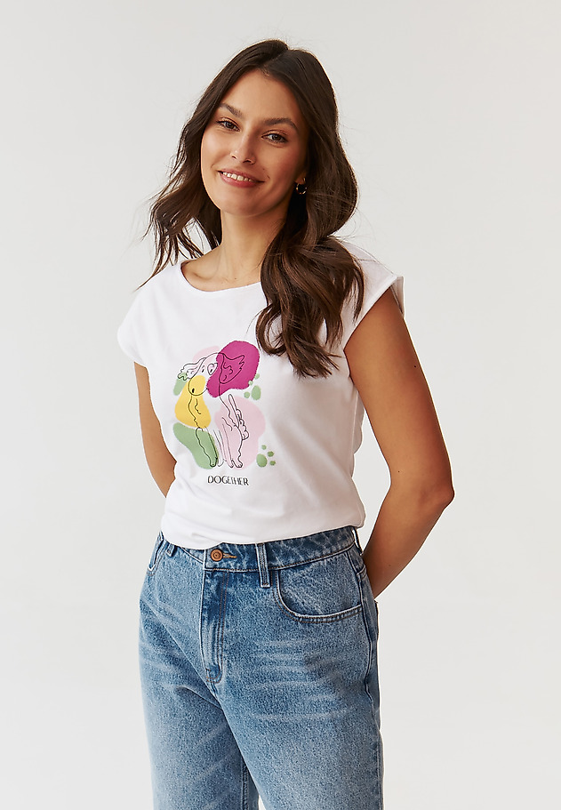 FITTED LADIES’ T-SHIRT WITH CENTRALISED PRINT - AMANDA 3 FITTED LADIES’ T-SHIRT WITH CENTRALISED PRINT - AMANDA 3 WHITE 6