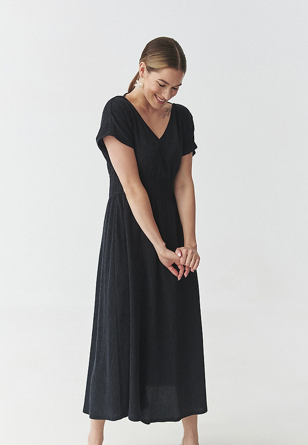 LONG DRESS WITH KIMONO SLEEVES — TABITA 2 LONG DRESS WITH KIMONO SLEEVES — TABITA 2 GRANATOWY 1