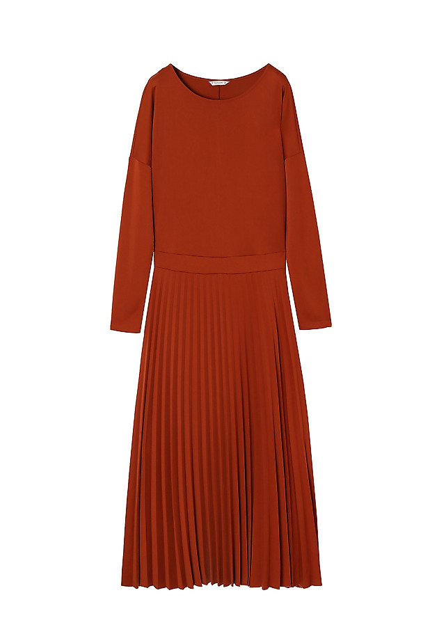 DZIANINOWA SUKIENKA DAMSKA MIDI OKSI DZIANINOWA SUKIENKA DAMSKA MIDI OKSI POMARAŃCZOWY 6