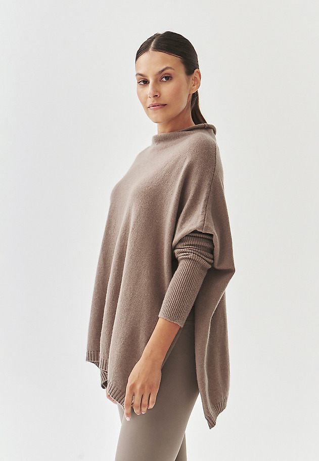 LADIES' LOOSE-FITTING SWEATER - POMKOLO LADIES' LOOSE-FITTING SWEATER - POMKOLO BEIGE 4