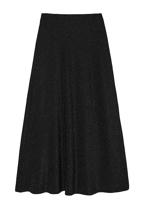 KNITTED SKIRT WITH METALLISED YARN — LUMINA BLACK 2