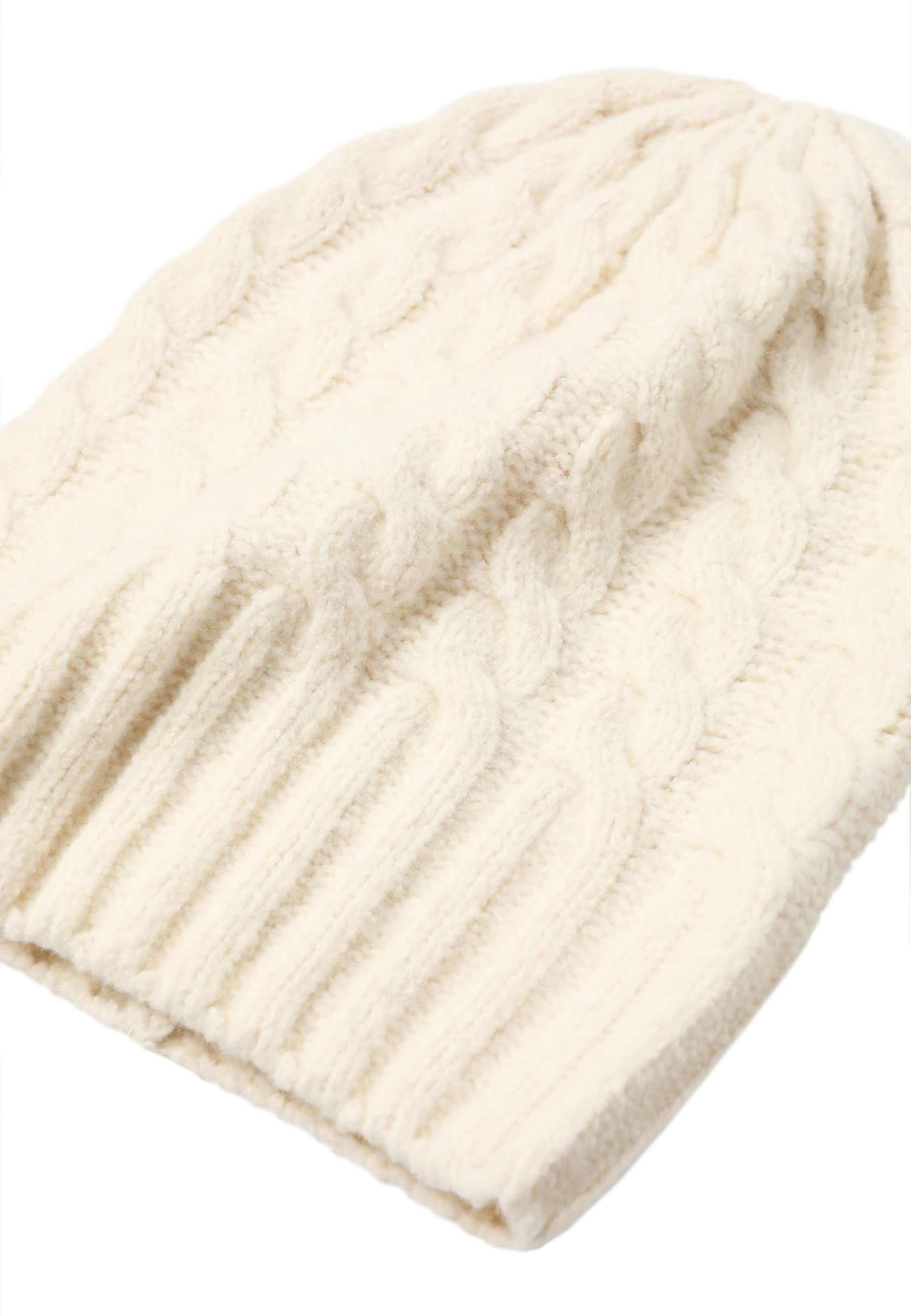 CZAPKA Z DOMIESZKĄ WEŁNY - VOLISA ECRU 2