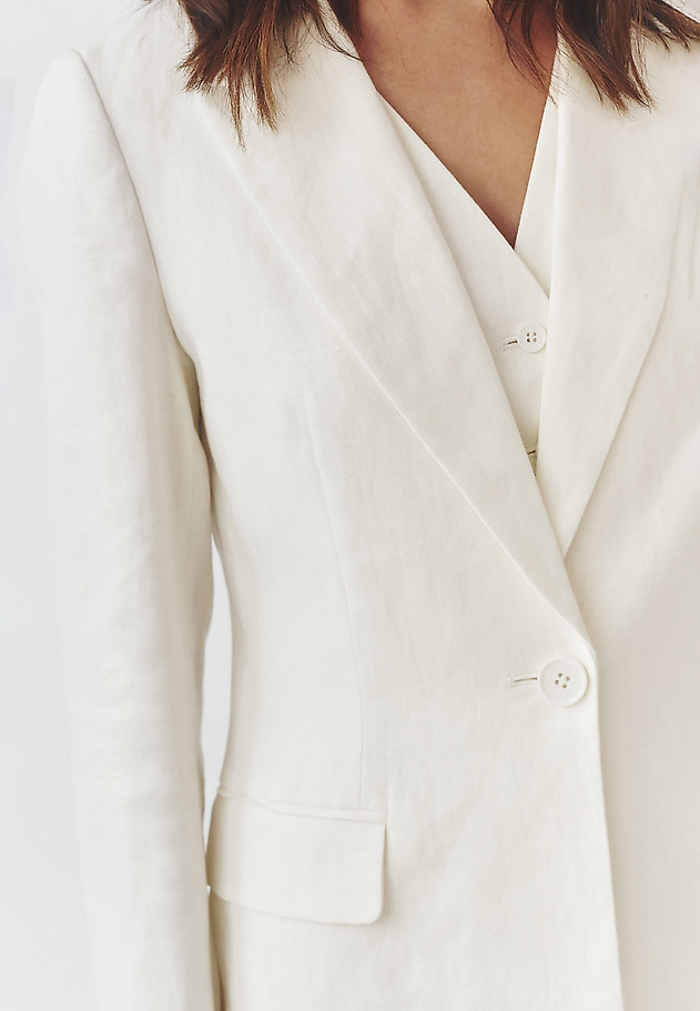STYLISH LADIES’ LINEN BLAZER - LAMIA 1 STYLISH LADIES’ LINEN BLAZER - LAMIA 1 ECRU 5