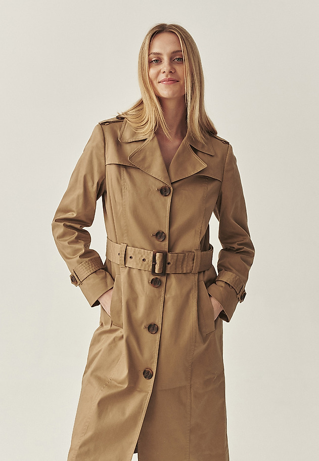COTTON TRENCH COAT - RIVA COTTON TRENCH COAT - RIVA BEIGE 1