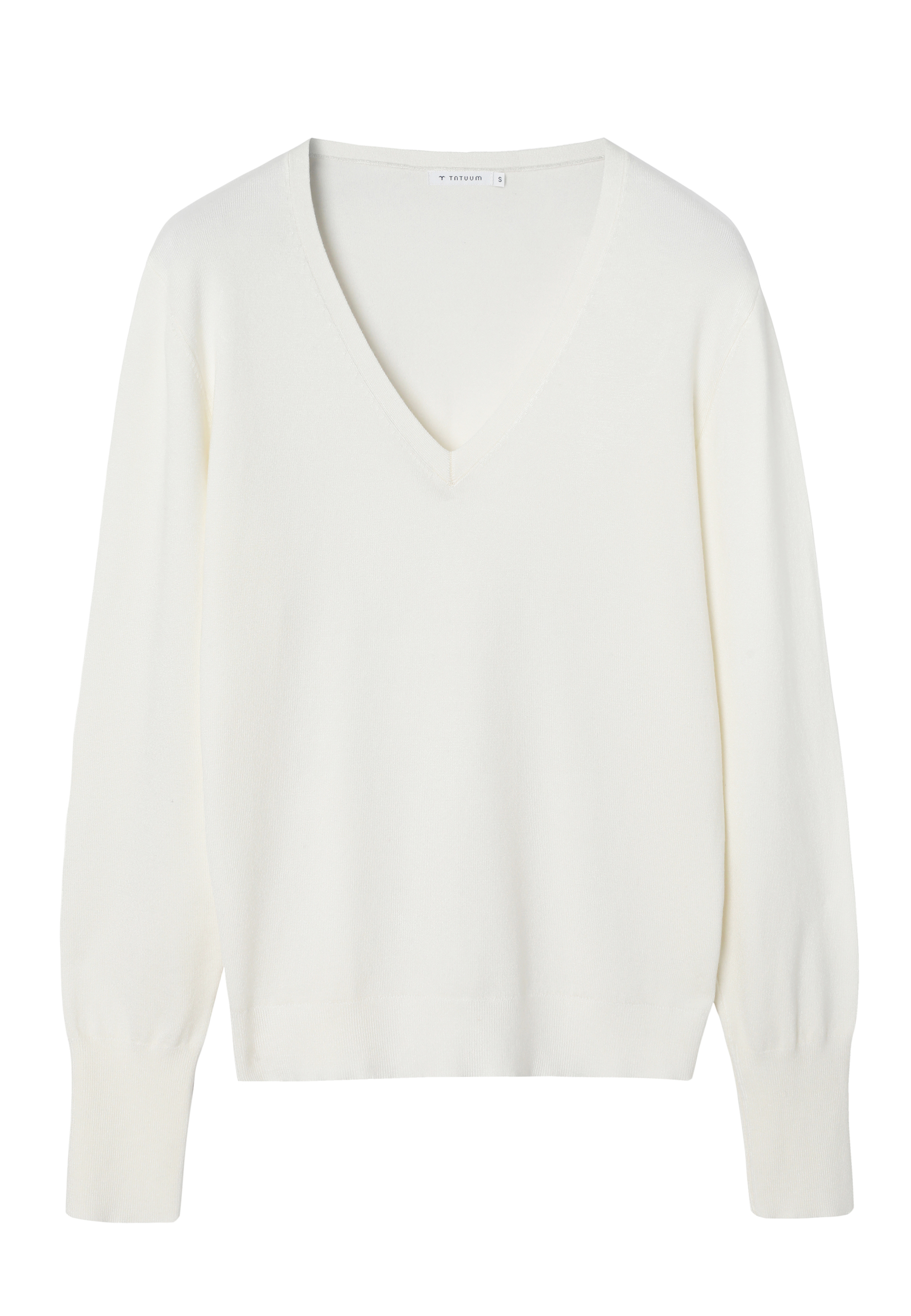 KLASYCZNY SWETER Z WISKOZĄ LENZING™ ECOVERO™ - NICOLLA BIAŁY 2