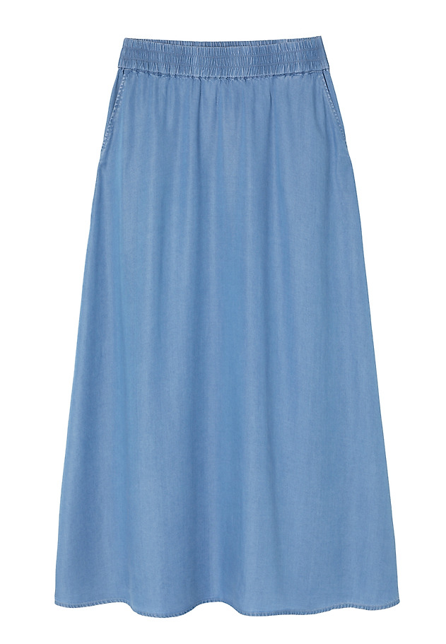 LONG LYOCELL SKIRT — SAND 3 LONG LYOCELL SKIRT — SAND 3 NIEBIESKI 8