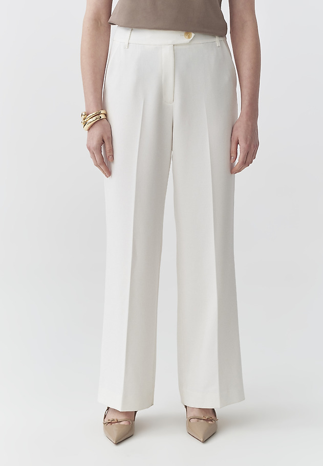 WIDE-LEGGED SUIT TROUSERS - ZARIANA 3 WIDE-LEGGED SUIT TROUSERS - ZARIANA 3 ECRU 2