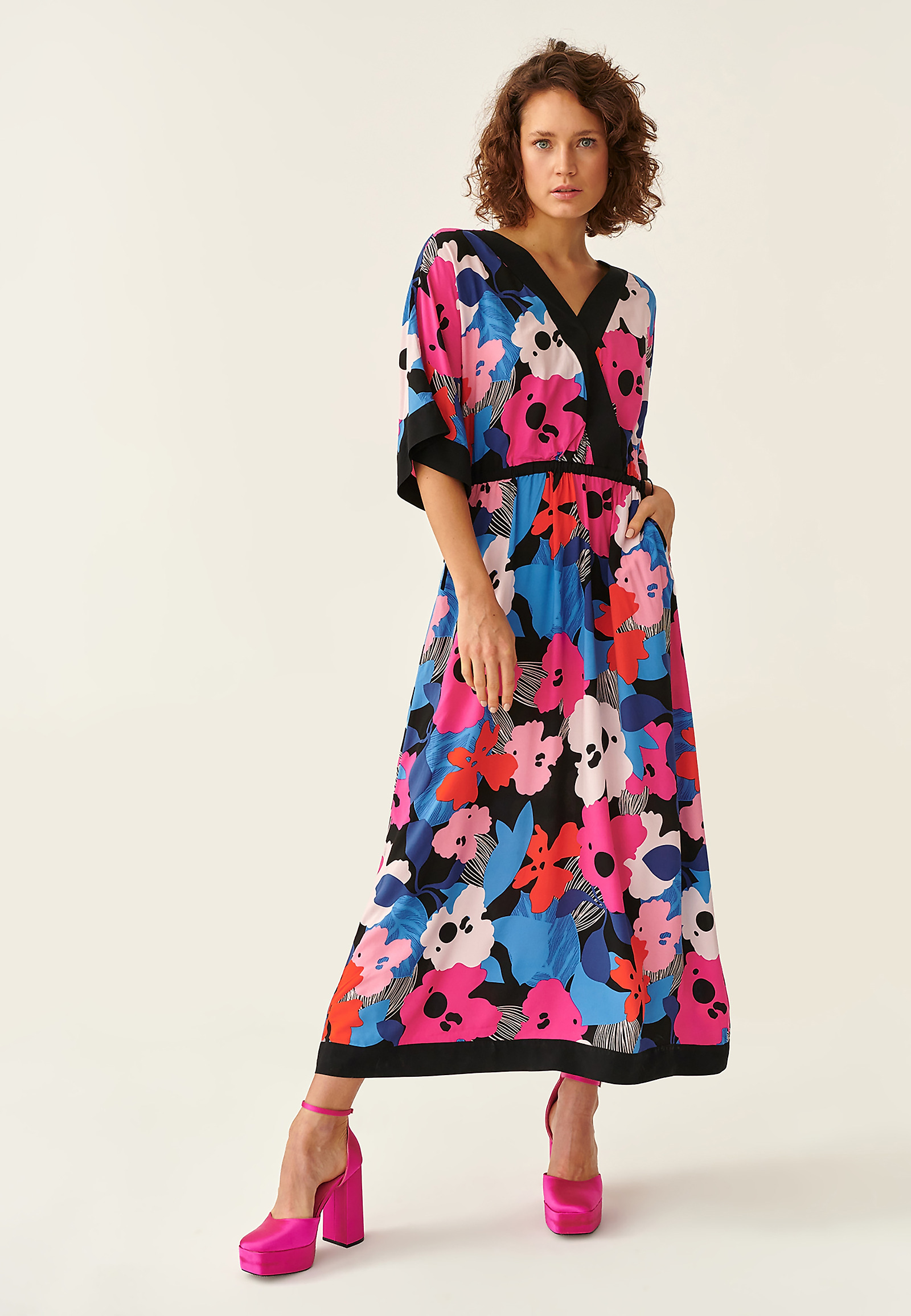 LADIES' PRINTED DRESS MONKO LADIES' PRINTED DRESS MONKO MULTICOLOR 93585