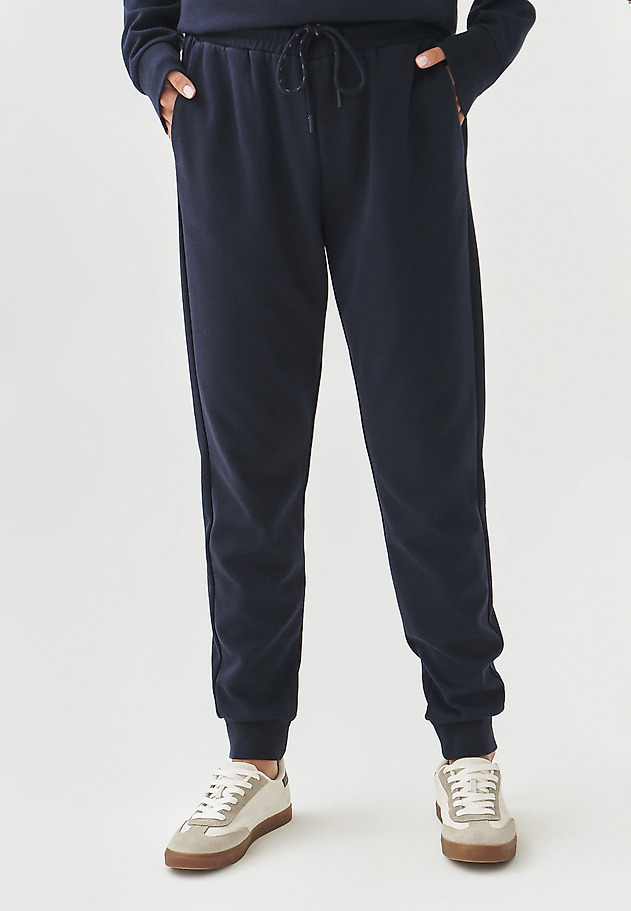 LADIES' KNITTED TROUSERS WITH RIBBED WAISTBAND - SENTI 1 LADIES' KNITTED TROUSERS WITH RIBBED WAISTBAND - SENTI 1 GRANATOWY 3