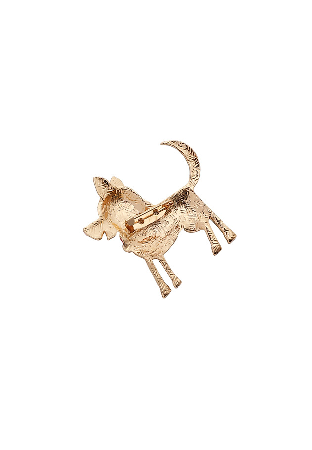ORNAMENTAL DOG-SHAPED BROOCH — REXI ORNAMENTAL DOG-SHAPED BROOCH — REXI MULTIKOLOR 3