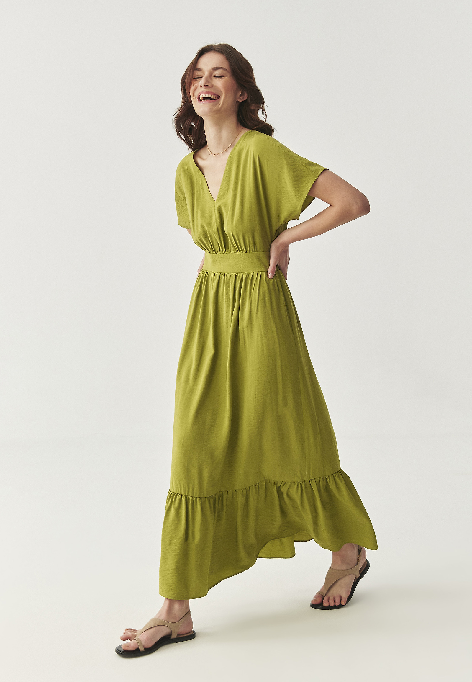 ROBE MAXI S PRLETI - IMMA CZ ROBE MAXI S PRLETI - IMMA CZ ZELENA 111949