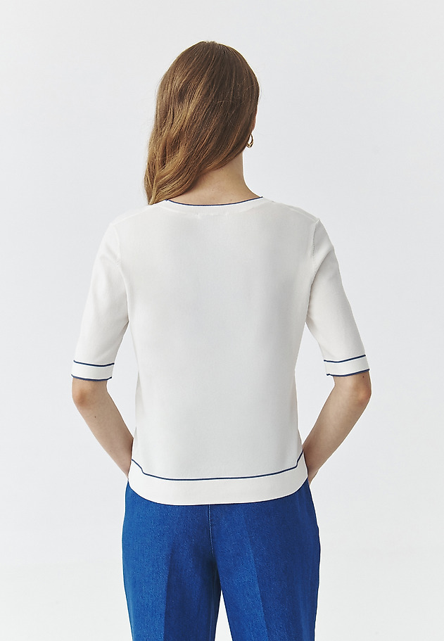 SHORT SLEEVE BLOUSE — SIMPLY SHORT SLEEVE BLOUSE — SIMPLY ECRU 3