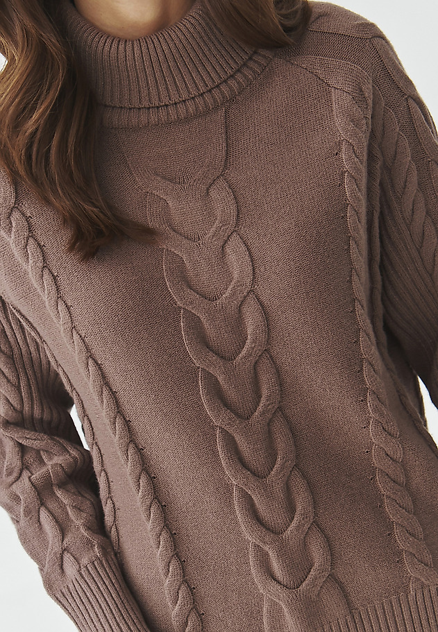 LADIES' TURTLENECK JUMPER WITH STRUCTURED PATTERN — EVEREST LADIES' TURTLENECK JUMPER WITH STRUCTURED PATTERN — EVEREST BEŻOWY 4
