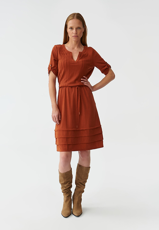LADIES’ BELTED DRESS PEMO LADIES’ BELTED DRESS PEMO ORANGE 1