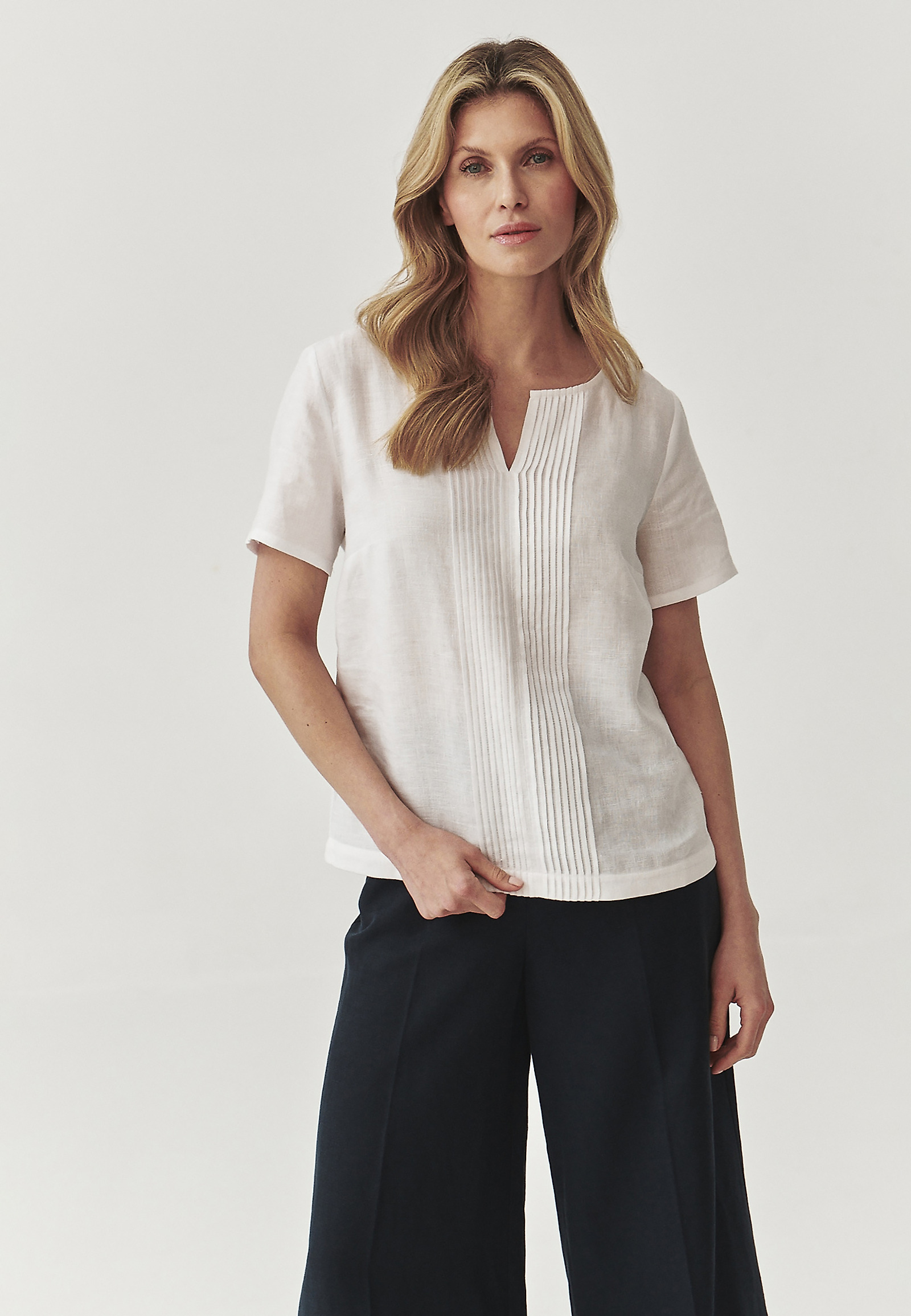 LANENA BLUZA ZA ŽENSKE - PEMILIANA LANENA BLUZA ZA ŽENSKE - PEMILIANA BELA 97508