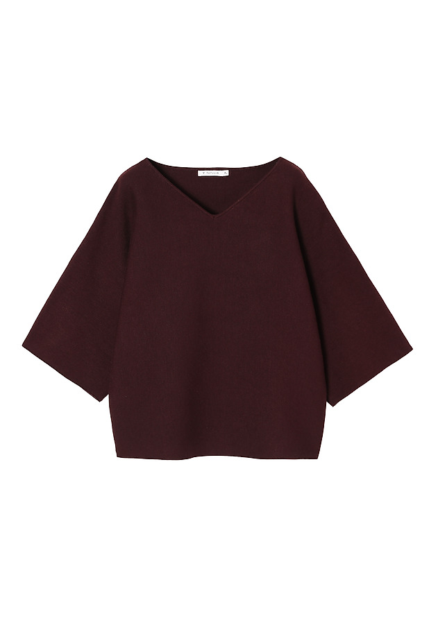 LADIES' JUMPER WITH WIDE SLEEVES AND CREW NECKLINE — RAFIA LADIES' JUMPER WITH WIDE SLEEVES AND CREW NECKLINE — RAFIA PURPLE 6