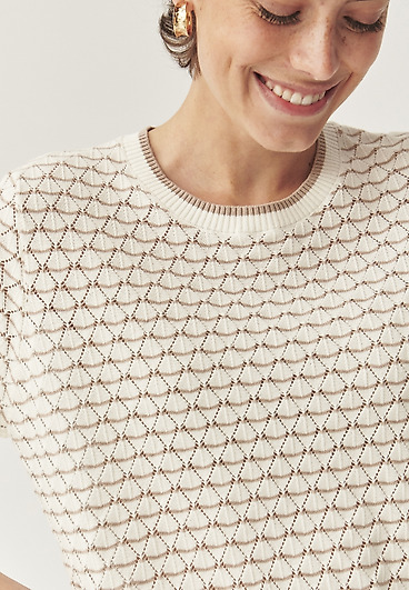 PRZEWIEWNA BLUZKA Z BAWEŁNIANEJ PRZĘDZY - KAFO PRZEWIEWNA BLUZKA Z BAWEŁNIANEJ PRZĘDZY - KAFO