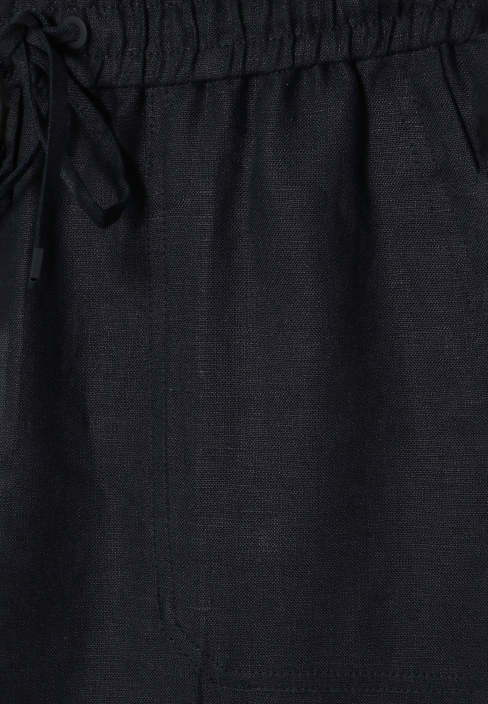 LADIES’ LINEN TROUSERS WITH STITCHED EDGES - SUMIKO LADIES’ LINEN TROUSERS WITH STITCHED EDGES - SUMIKO NAVY BLUE 97645