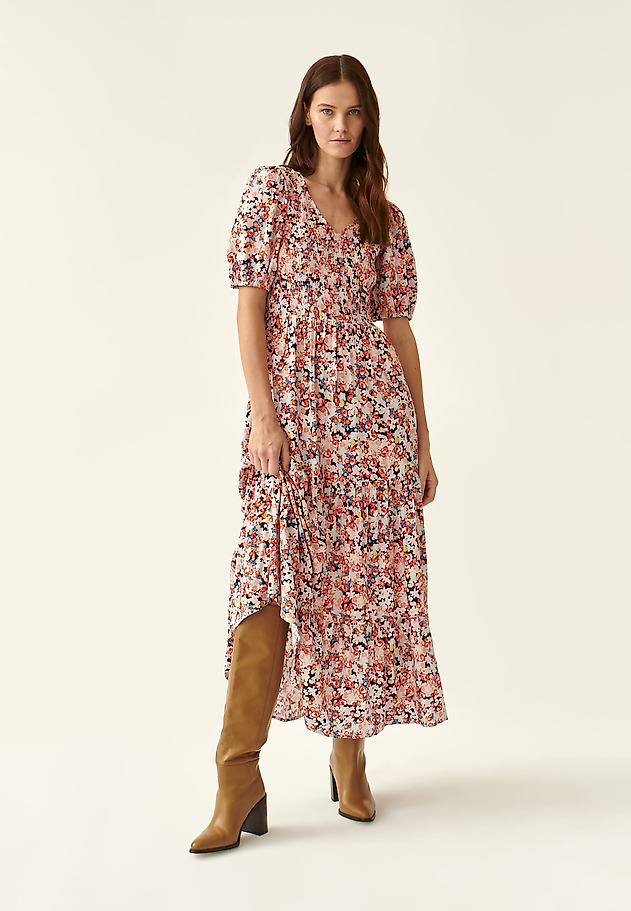 SUKIENKA MAXI W KWIATOWY PRINT SELENIKO SUKIENKA MAXI W KWIATOWY PRINT SELENIKO MULTIKOLOR 2
