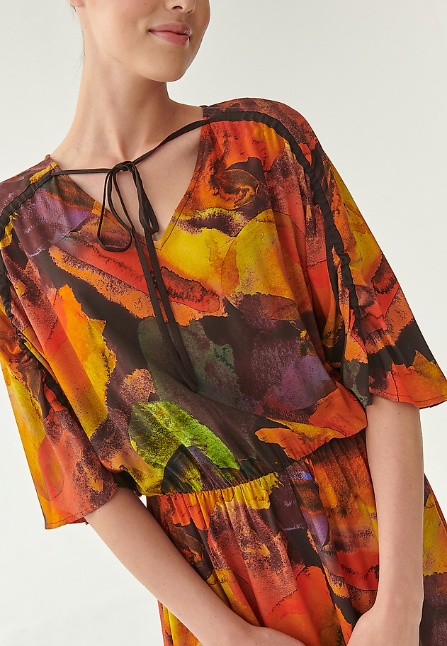 DÁMSKÉ MIDI ŠATY S VÁZÁNÍM PEZANI DÁMSKÉ MIDI ŠATY S VÁZÁNÍM PEZANI VÍCEBAREVNÝ 4