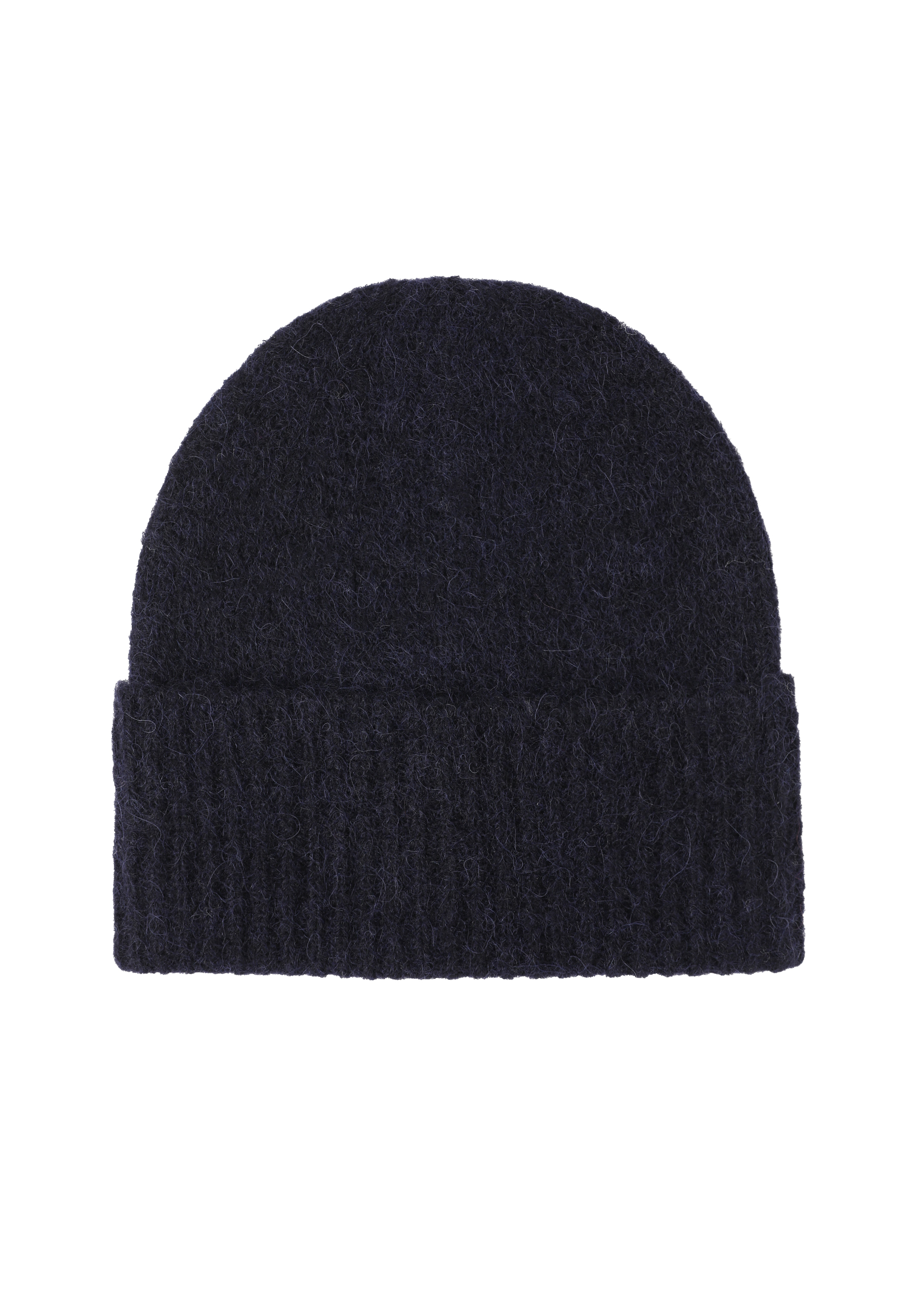 KLASYCZNA CZAPKA Z WEŁNĄ I ALPAKĄ - NUVA GRANATOWY 2