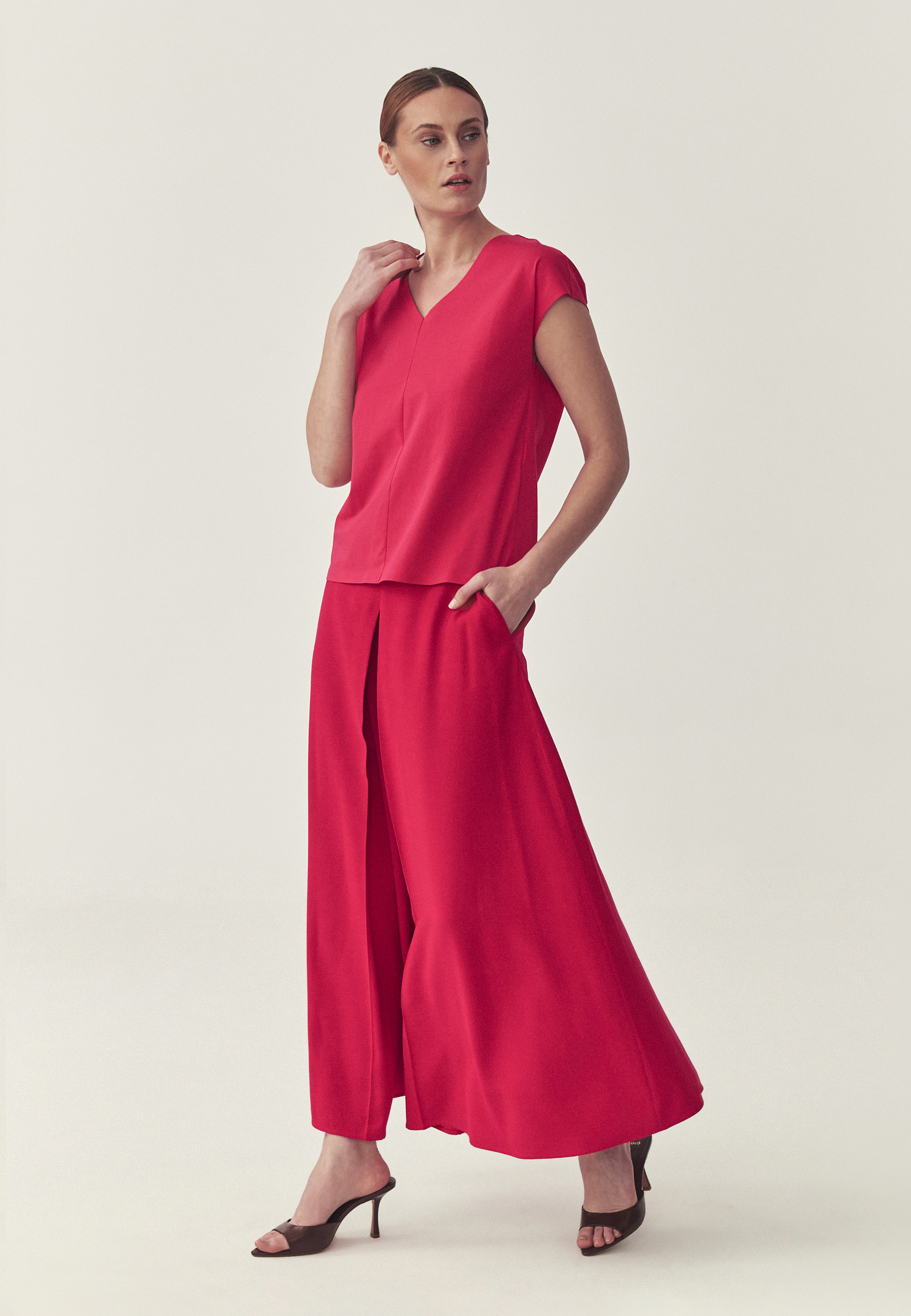 LÁTKOVÁ SUKŇA S PLISOVANÍM – TENERA 1 RUŽOVÁ 2