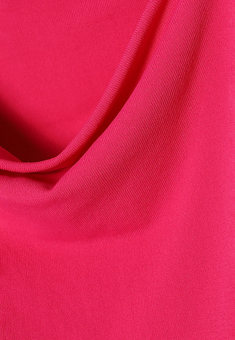 LADIES’ BLOUSE WITH A DECORATIVE NECKLINE - ATI PINK 2
