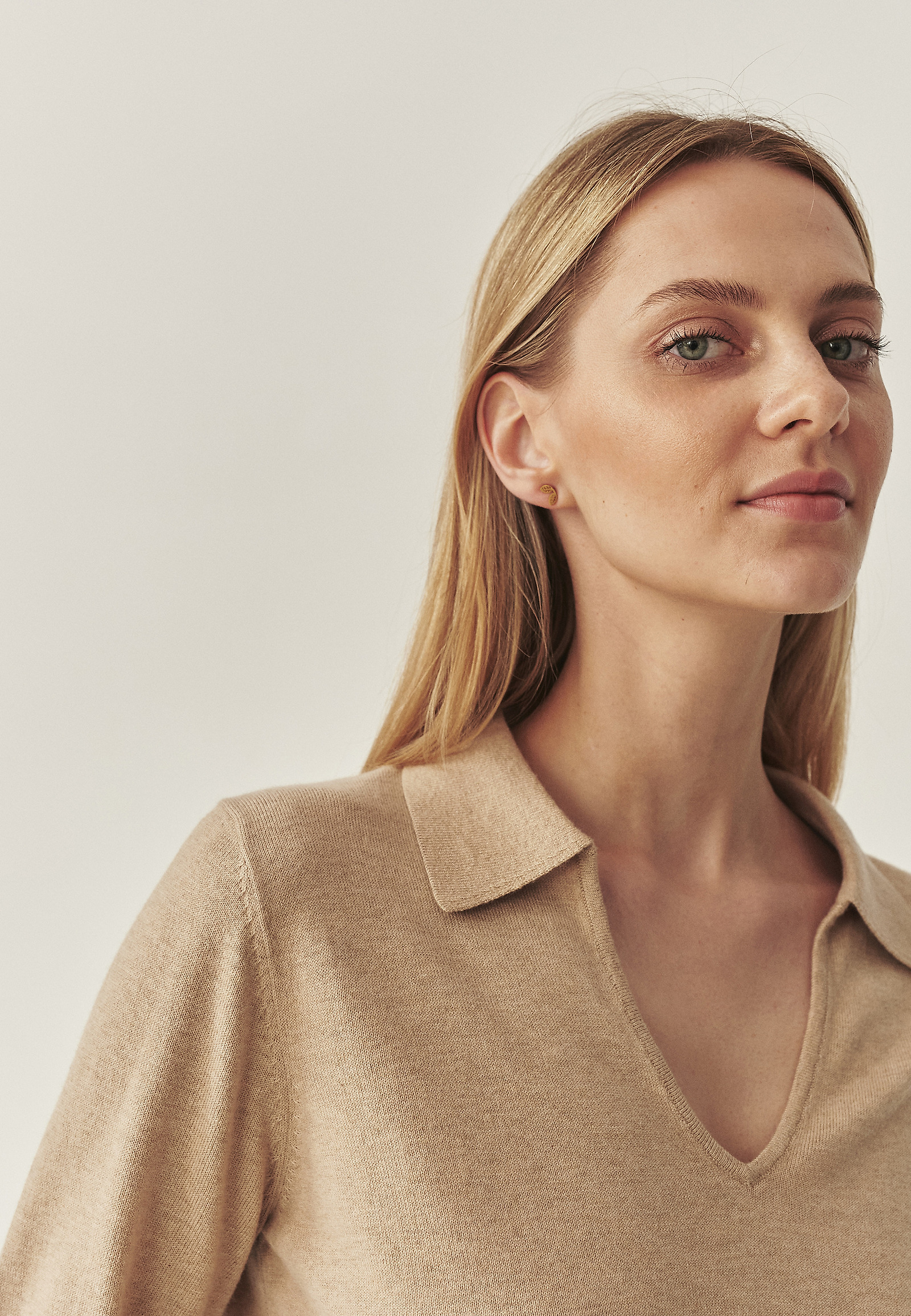 CLASSIC CASHMERE BLEND JUMPER - PALA 1 CLASSIC CASHMERE BLEND JUMPER - PALA 1 BEIGE 114456