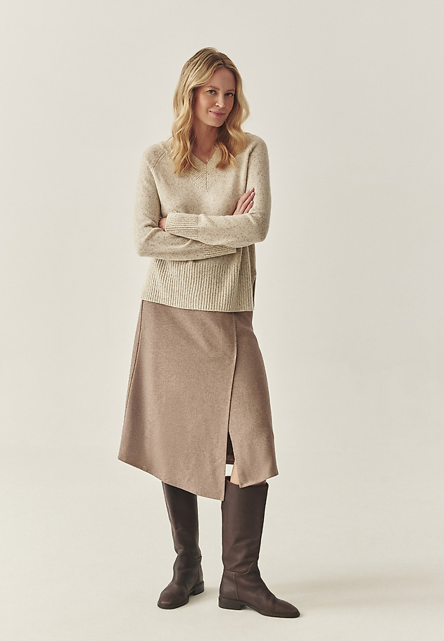 WOOL JUMPER WITH SLITS - INOLA WOOL JUMPER WITH SLITS - INOLA BEŽ 3