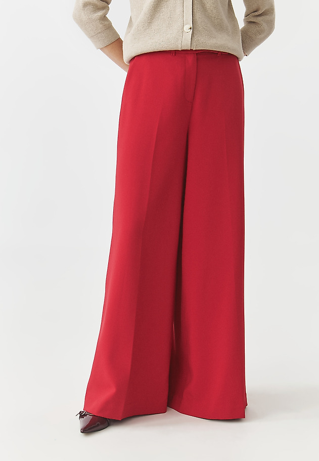 ELEGANT TROUSERS WITH A WIDE LEG — MANIKIMIA 1 ELEGANT TROUSERS WITH A WIDE LEG — MANIKIMIA 1 CZERWONY 4
