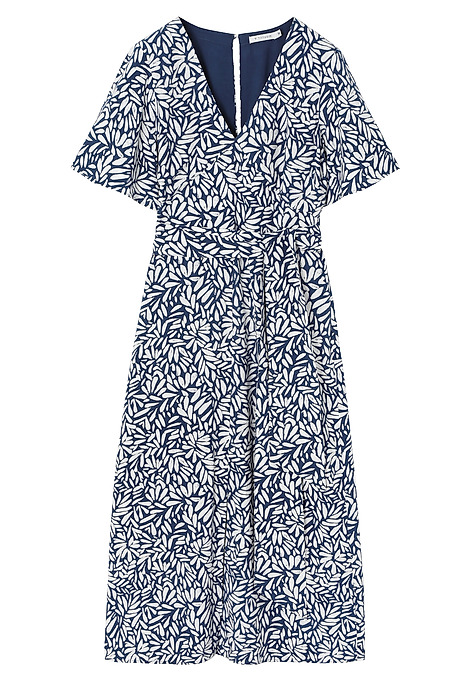 LADIES' DRESS IN LENZING™ ECOVERO™ VISCOSE - MATSE CZ BLUE 2