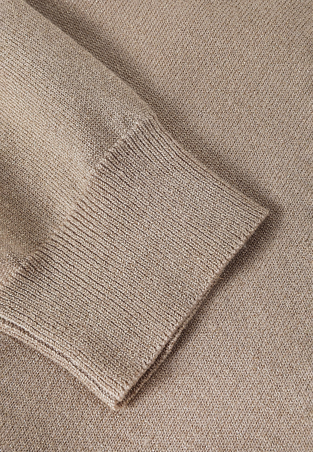 CLASSIC LADIES' JUMPER WITH V-NECK AND SHINY YARN — FLARE 1 CLASSIC LADIES' JUMPER WITH V-NECK AND SHINY YARN — FLARE 1 ŻÓŁTY 7