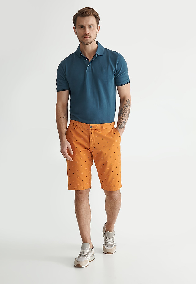 PANTALONI SCURȚI PENTRU BĂRBAȚI JOE 2A PANTALONI SCURȚI PENTRU BĂRBAȚI JOE 2A PORTOCALIU 1