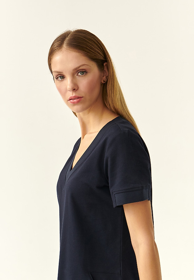 SHORT-SLEEVE KNITWEAR DRESS NAJESTI SHORT-SLEEVE KNITWEAR DRESS NAJESTI NAVY BLUE 5